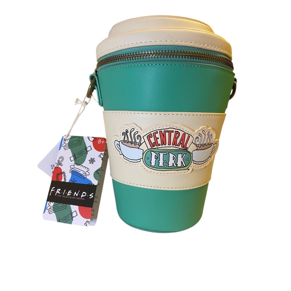 LOUNGEFLY  Friends Central Perk To-Go Coffee Cup Scented Crossbody Bag NEw